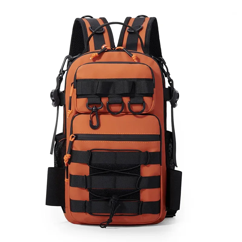 sac à dos de pêche pour hommes, sac de rangement pour matériel de pêche, sac à bandoulière pour leurres avec porte-canne, sac de camping, chasse et randonnée