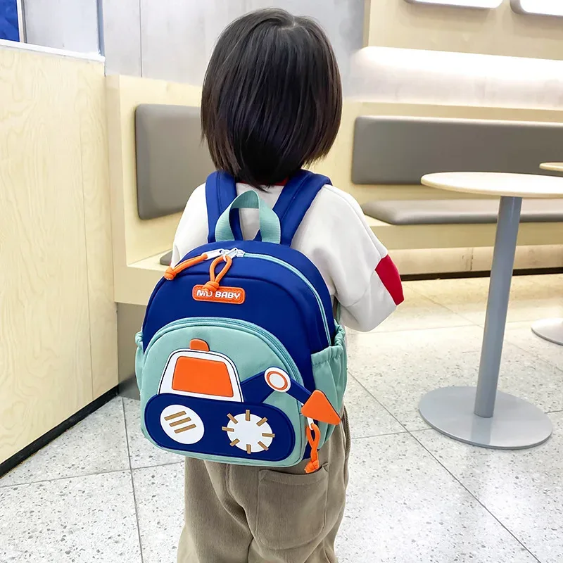 Sac à dos pour enfants, pour garçons et filles, école maternelle, camion de Construction mignon, Design de voiture, sac à dos décontracté tendance