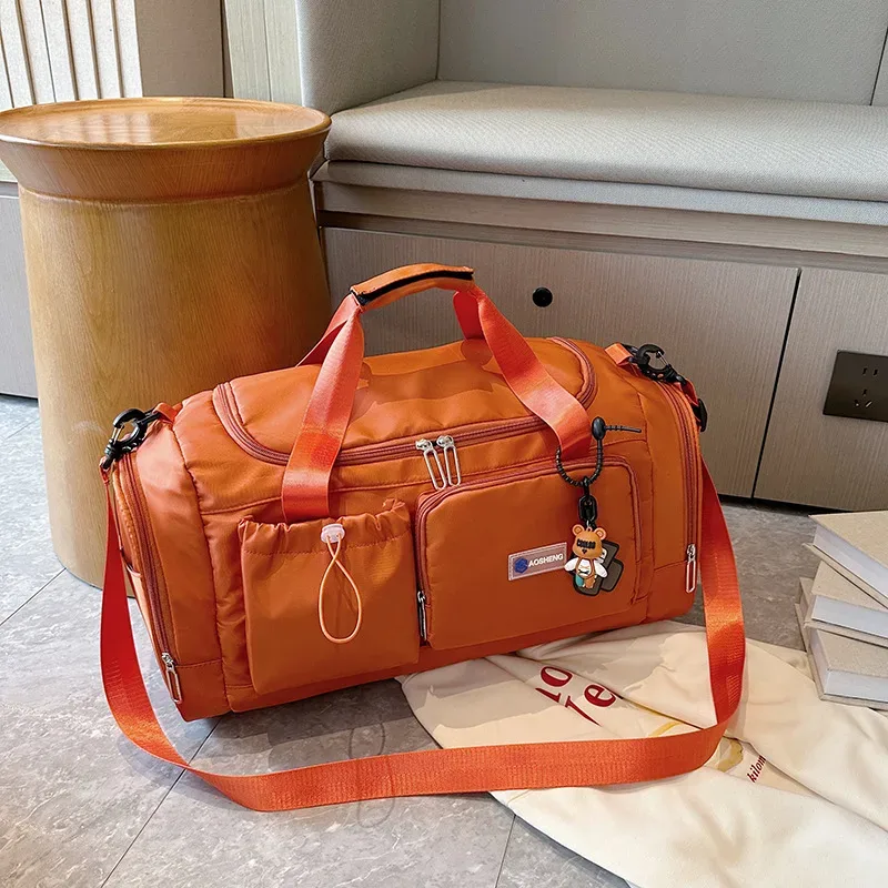 Sac de voyage à main de grande capacité pour week-end, sacs de sport de nuit avec compartiment à chaussures, sac de sport, de Fitness pour femmes