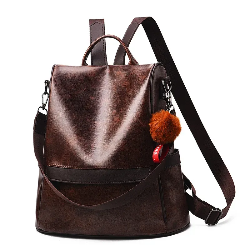sacs à dos vintage femmes en cuir sac à dos mode anti-vol femmes sacs à dos de haute qualité loisirs sacs à bandoulière mochila