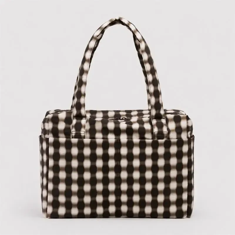 sac à main de voyage en nylon grande capacité, sac à bandoulière rétro européen et américain pour femme avec plusieurs poches et fermeture éclair, sac de sport et de shopping