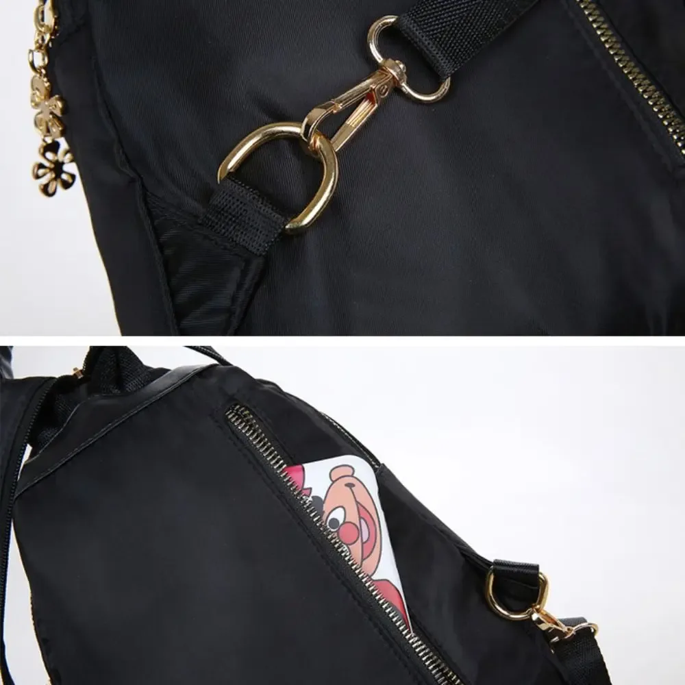 mode broderie sac décontracté imperméable oxford femmes sac à dos femme grande capacité voyage sac à main shopping boutons-pression sac à bandoulière