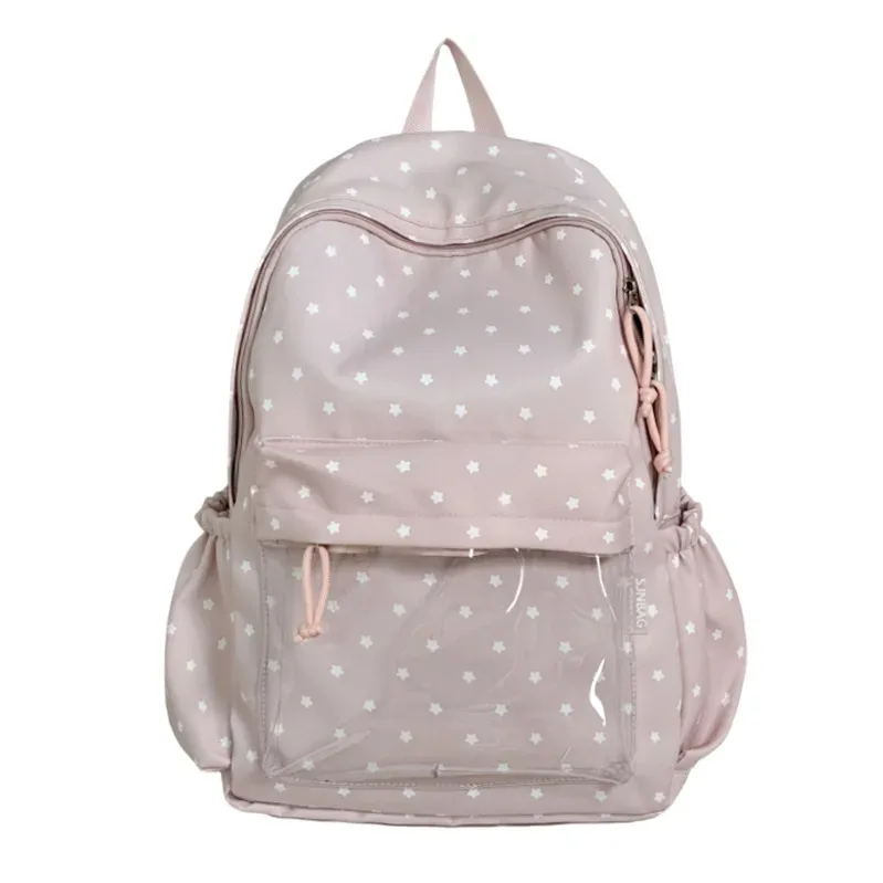 sac à dos scolaire grande capacité pour jeunes filles, décontracté, en nylon imperméable, motif à pois, style campus pour jeunes