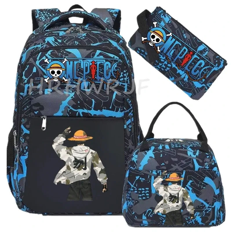 sac à dos one piece monkey d luffy, sac à dos de loisirs unisexe, sac de voyage pour ordinateur portable, sac d'école léger et décontracté, mochilas