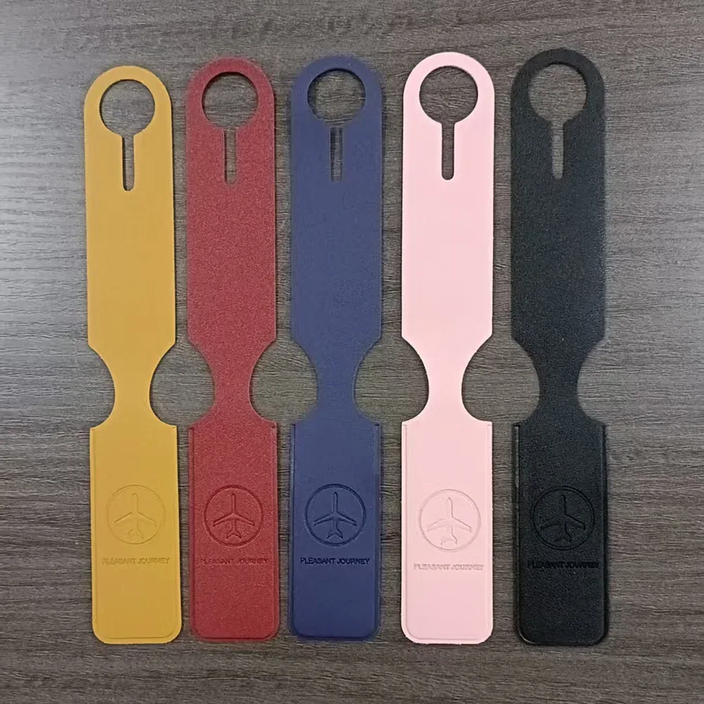 étiquettes de bagages de voyage de couleur aléatoire, 5 pièces, étiquettes de bagages pour valises de voyage, étiquettes de check-in pour valises de voyage d'affaires, étiquettes anti-perte pour sacs de voyage s004287
