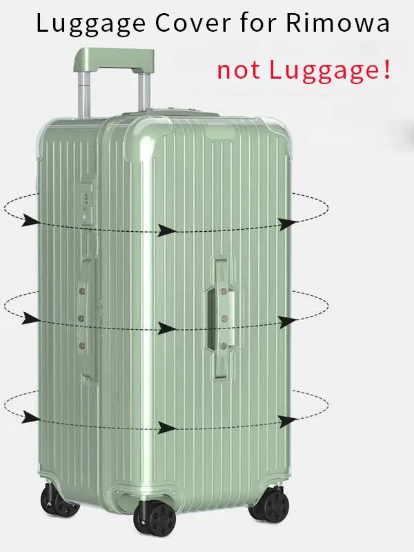 juste de bagage transparente rimowa, housse de protection, essential trunk plus, 31 po, 33 po