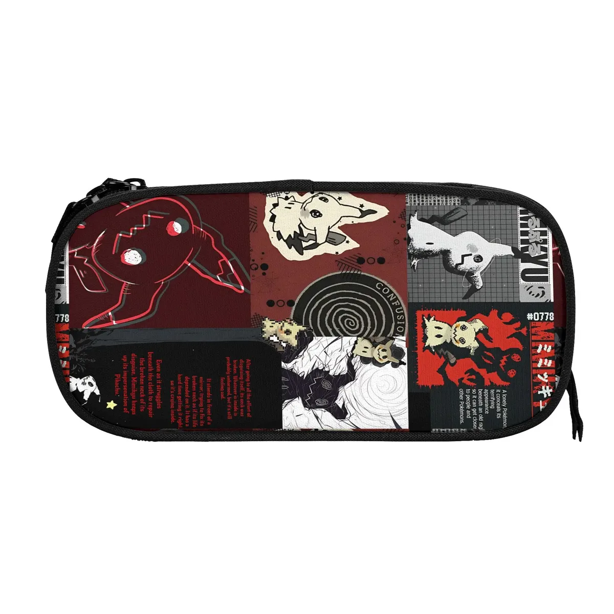 sacs personnalisés à grande capacité mimikyu pokémon halloween pour enfants, trousse scolaire pour garçons et filles.