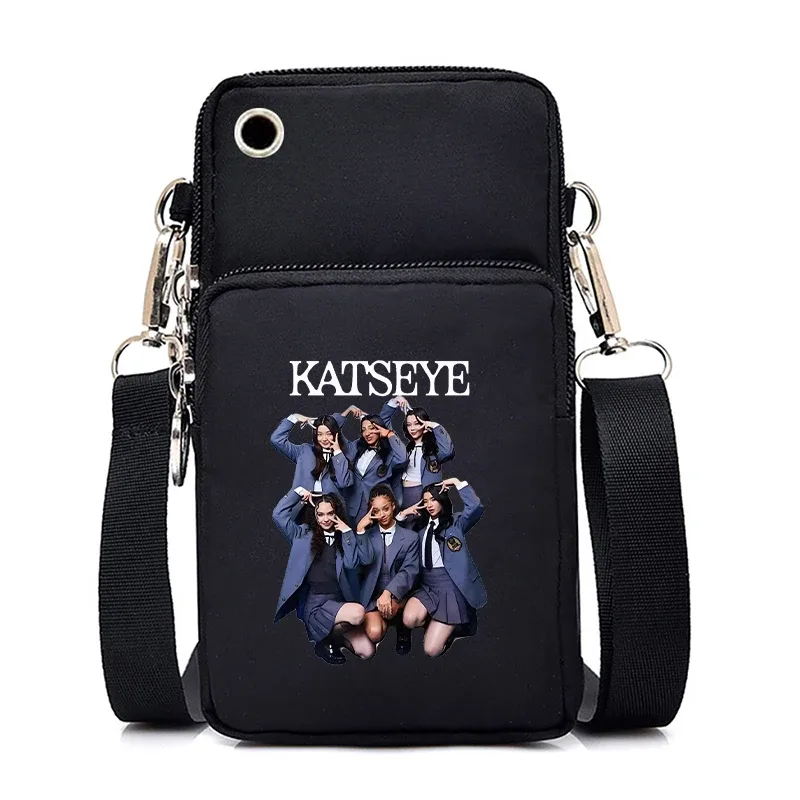 sacs à bandoulière vintage katseye hip hop pour femmes et hommes, mini sacs pour téléphone portable katseye pour filles et garçons, nouveaux sacs à main, sacs bandoulière, cadeaux