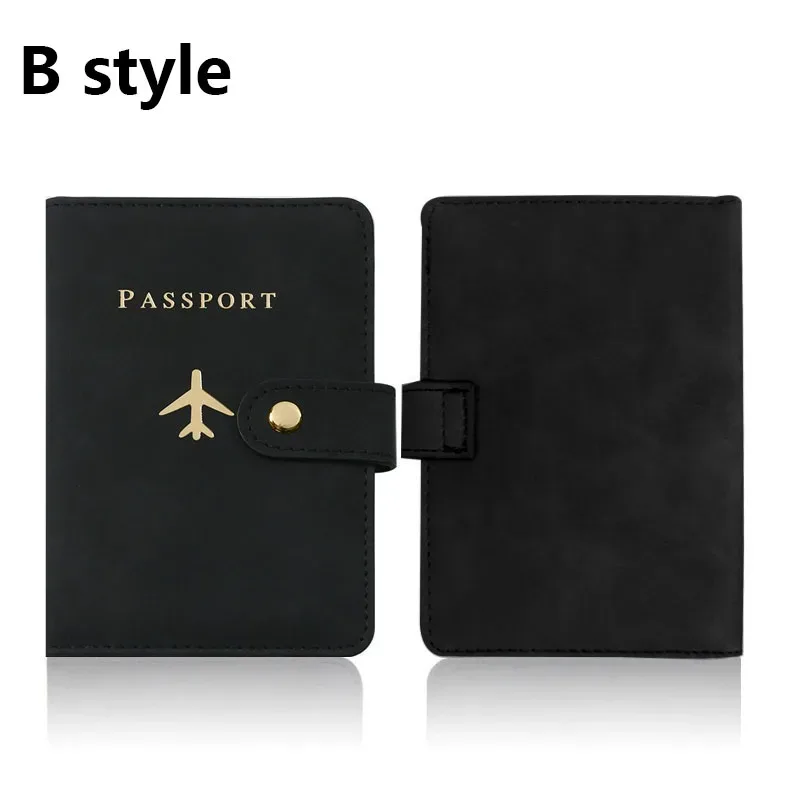 étui porte-passeport en cuir pour essentiels de voyage, portefeuille cartes de crédit, housse de passeport pour femme/homme avec boucle