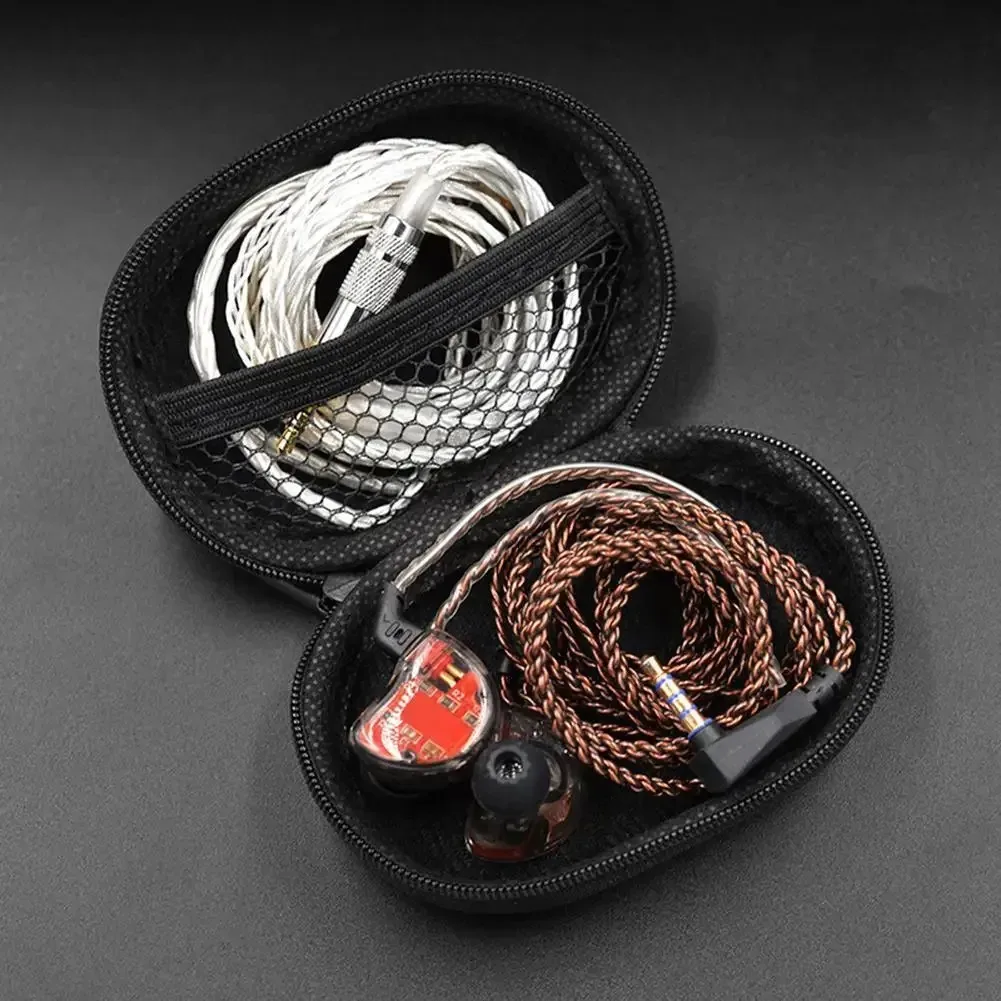 Sac de rangement pour écouteurs filaires, 1 à 10 pièces, étui de transport universel pour écouteurs filaires, boîte de rangement en PU, sac organisateur pour KZ BA10 AS10 ES4
