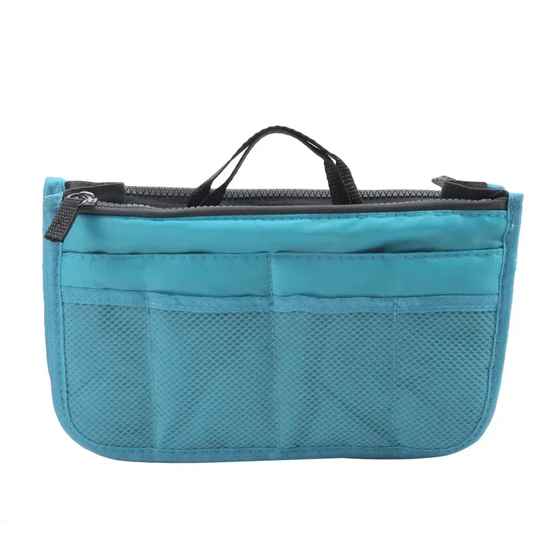 organisateur insérer sac femmes nylon voyage insérer organisateur sac à main sac à main grande doublure dame maquillage cosmétique sac pas cher femme fourre-tout