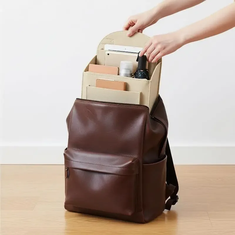 organisateur d'insertion en feutre pour sac à dos, petite trousse de maquillage portable, doublure durable pour l'organisation quotidienne et les voyages