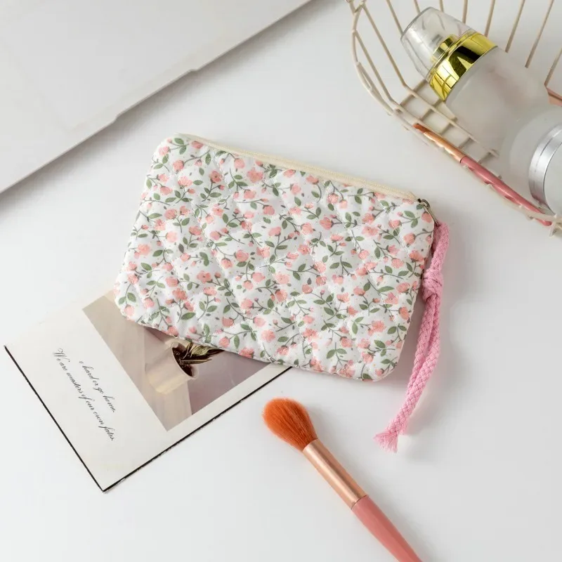 sac à cosmétiques avec nœud mignon, sac à cosmétiques à fermeture éclair pour femmes, petit étui de rangement pour rouge à lèvres, trousse de maquillage, sacs pour cartes de voyage pour dames