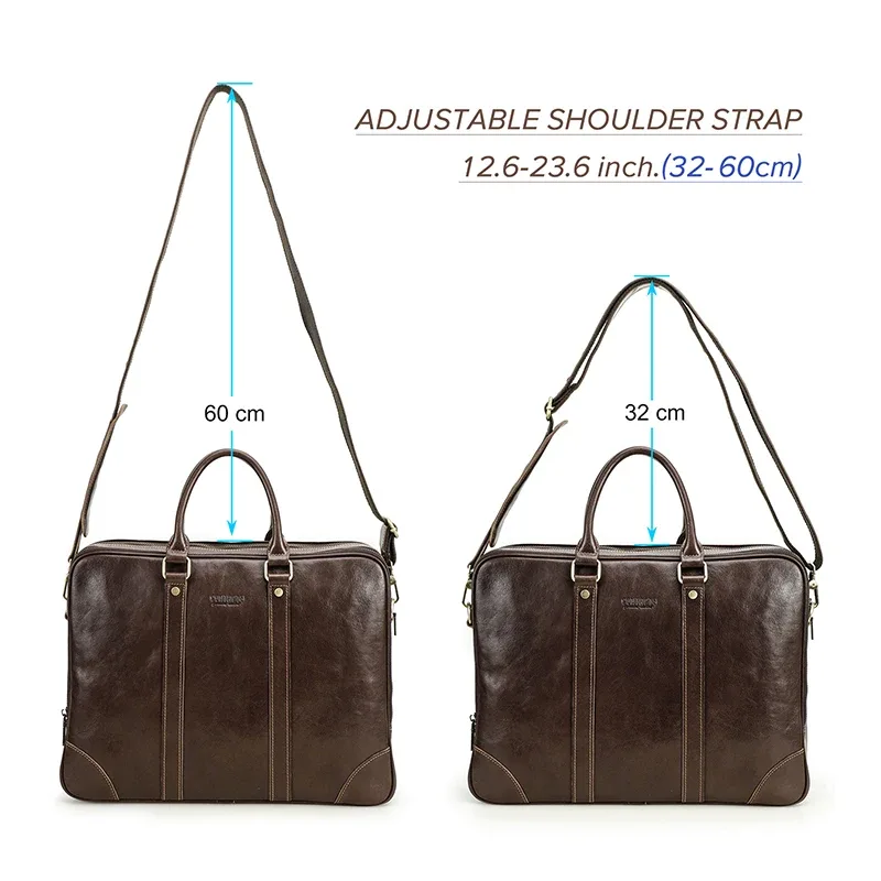 contact's-sac à main en cuir group pour ordinateur portable, sacoche de bureau, pour homme d'affaires, bombes, 16 pouces