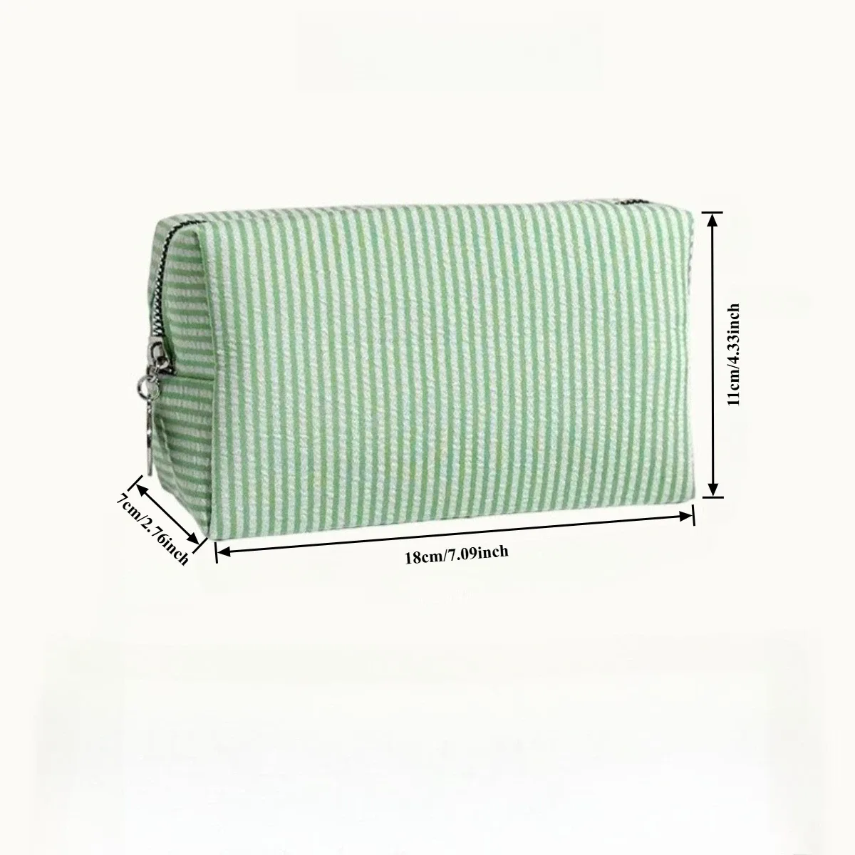 trousse de toilette rayée en mousseline bulle, sac de voyage portable, grande pochette de rangement pour maquillage, trousse de maquillage pour étudiant
