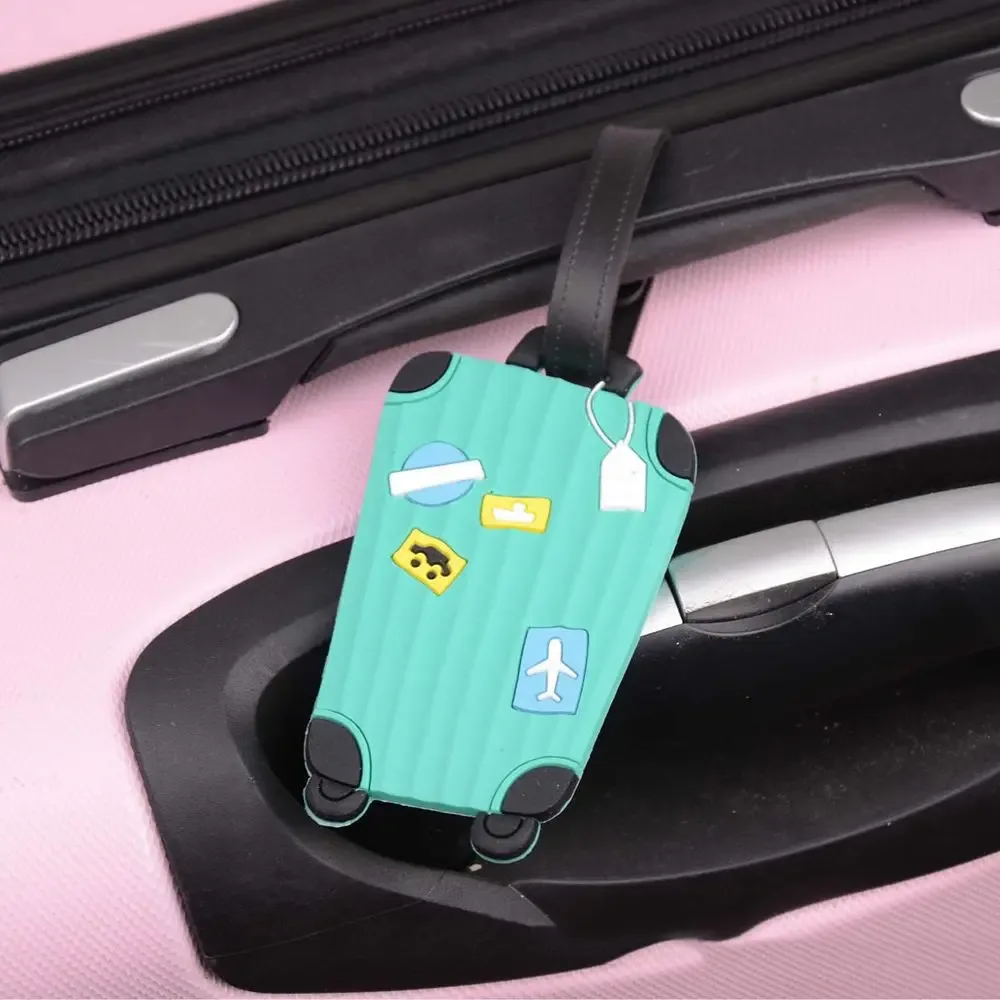 étiquettes de bagage en silicone mignonnes, porte-adresse d'identité de valise, étiquette de bagage portable, haute qualité, accessoires de voyage