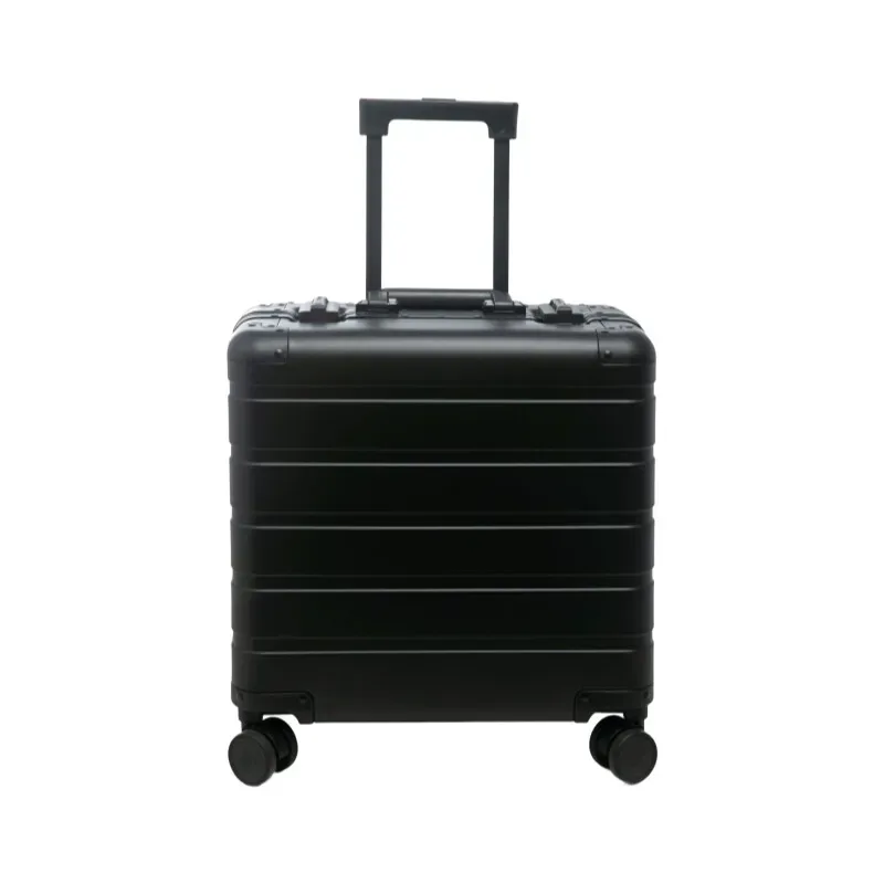 bagage à main d'affaires en alliage d'aluminium et de magnésium de 18 pouces, boîtier de chariot pour ordinateur portable, valise à cadre en métal durable pour hommes et femmes