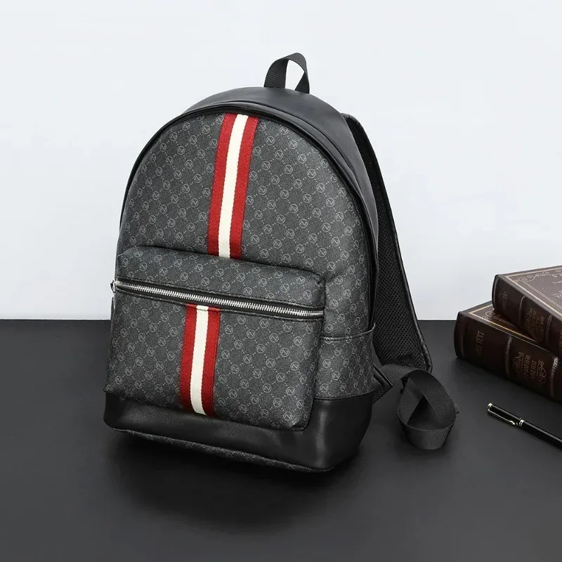 Sac à dos de mode hommes lettre imprimée sacs à dos pour hommes de luxe rayé 13 pouces sac à dos pour ordinateur portable grande capacité sacs de voyage imperméables