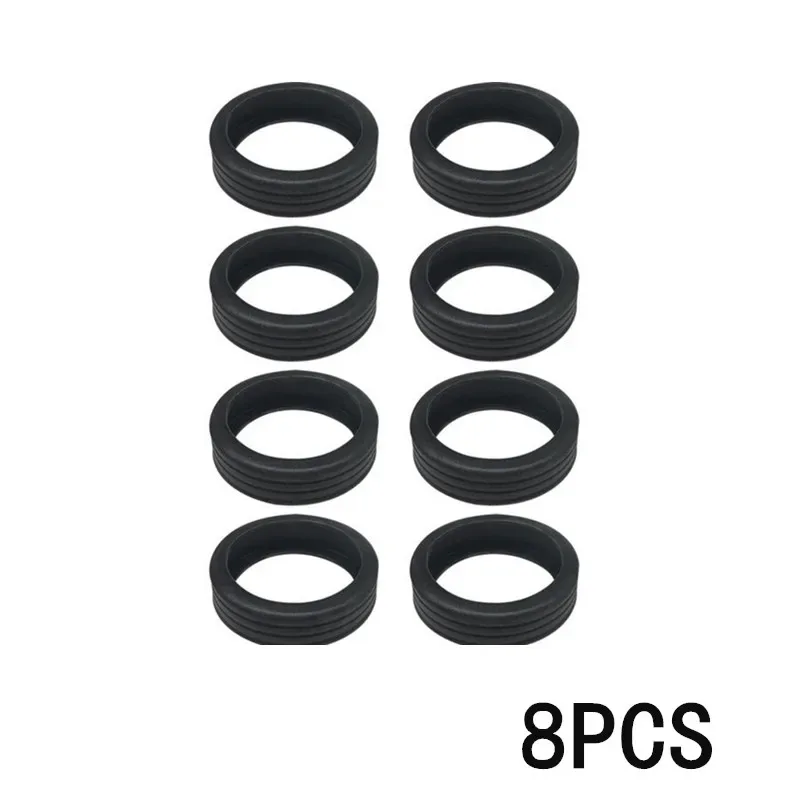 housse de protection pour rouleau de bagages en caoutchouc noir, accessoire de roue de chariot silencieux pour valise à double roue 4/8/16 pièces