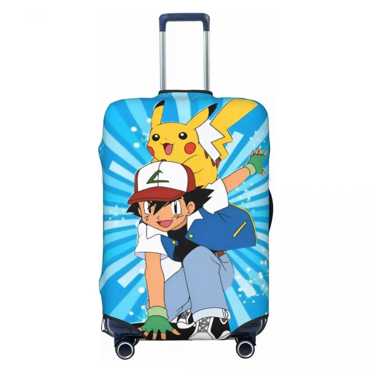 housse de valise imprimée p-pikachizer, en matériau extensible, 18-32 pouces, anti-poussière, lavable, anti-rayures, accessoire de voyage