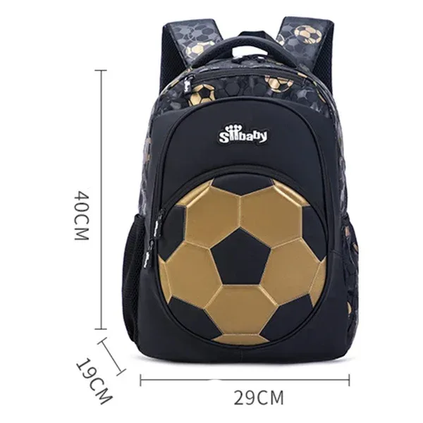 sac d'école orth4wd pour garçons, sac à dos de football de dessin animé pour enfants, cartable pour enfants, haute capacité, étanche, mignon, nouveau, 3d, grade 1-3