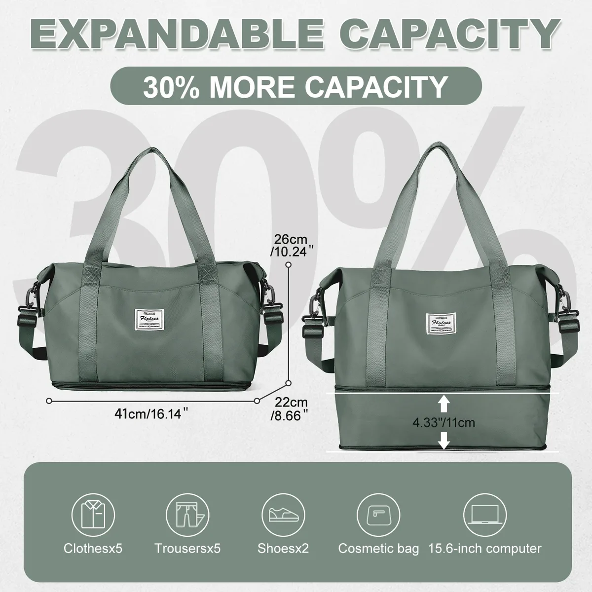 sac de voyage extensible pour ryanair easyjet, sac de sport pour bagages à main, sac de sport pliable de grande capacité, sac de voyage pour le week-end