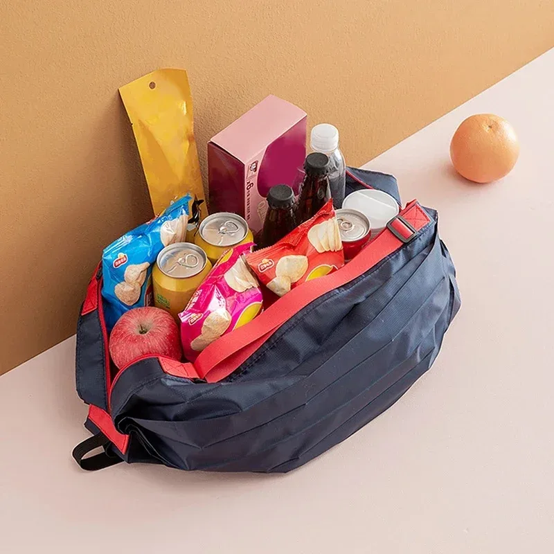 sac de courses camouflage portable et pliable, grande capacité, réutilisable, avec poignée, sac de rangement pour voyage en plein air