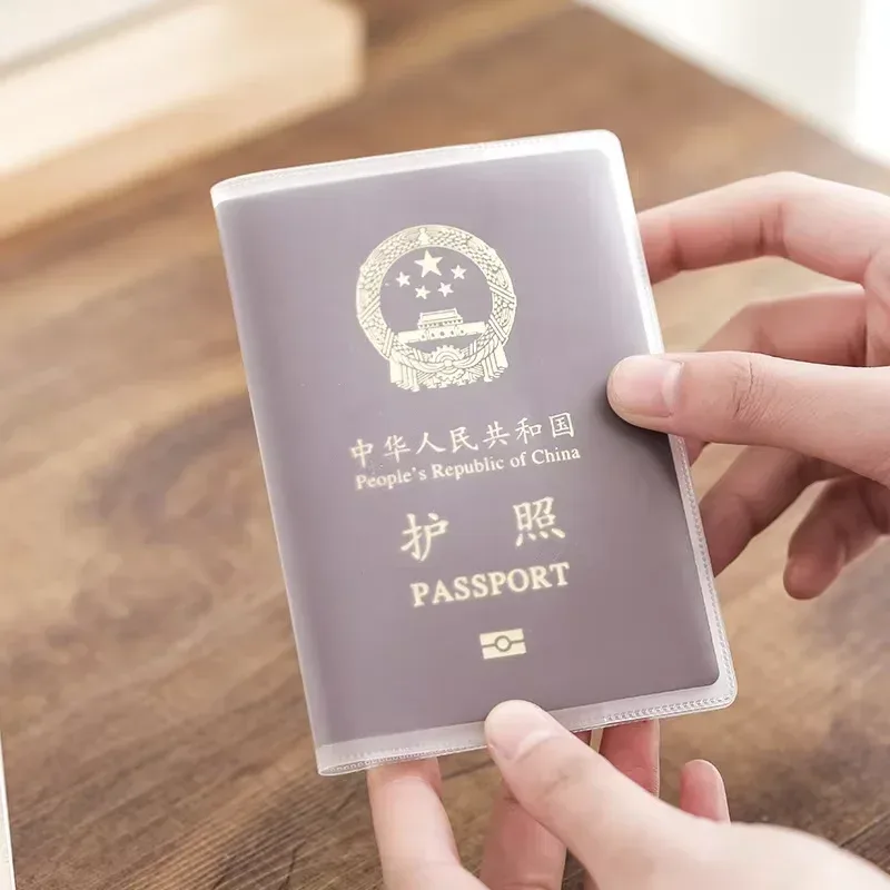 housse de protection pour passeport, 1 à 3 pièces, transparente givrée, matériau pvc, étui étanche pour documents