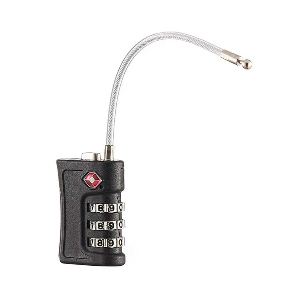 cadenas tsa pour bagages, cadenas à combinaison, cadenas de sécurité à 3 chiffres pour valise, cadenas à câble pour bagages de voyage