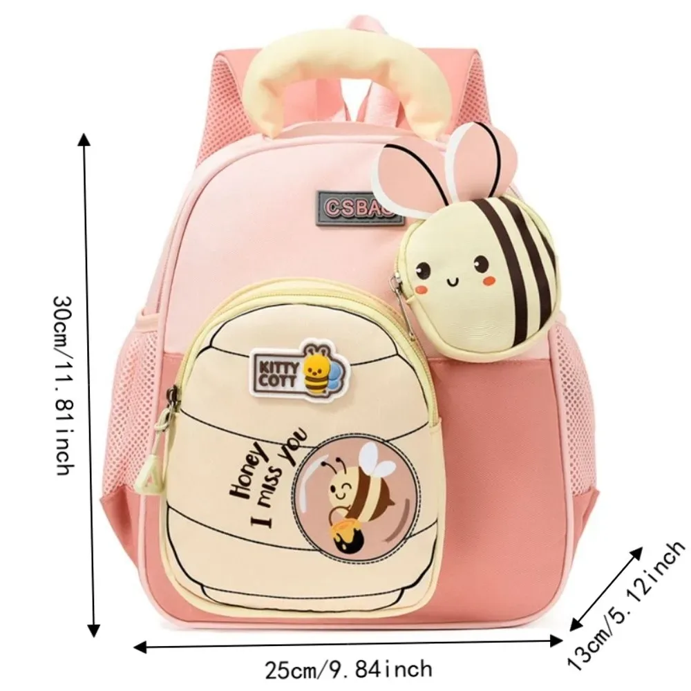sac à dos pour enfants motif petite abeille, ergonomique, léger, avec bretelles larges, pour la maternelle, soulageant le poids