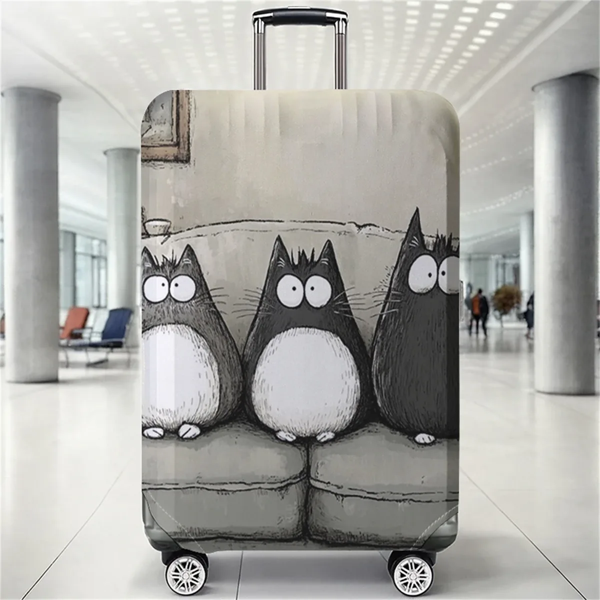 housse de protection pour bagages à motif totoro, adaptée aux housses de bagages de 18 à 32 pouces, gants pour poignée de bagage, accessoires de voyage