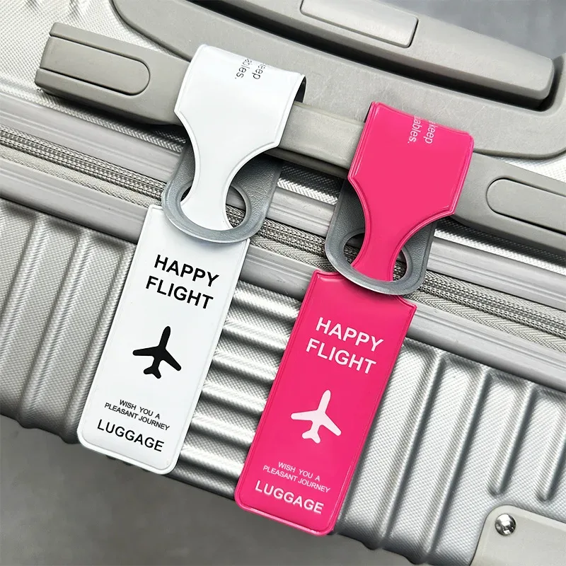 étiquettes de bagage de voyage, housses de protection pour étiquettes d'identification de valise, porte-étiquettes de bagage, étiquettes d'embarquement, étiquettes portables, accessoires de voyage tendance