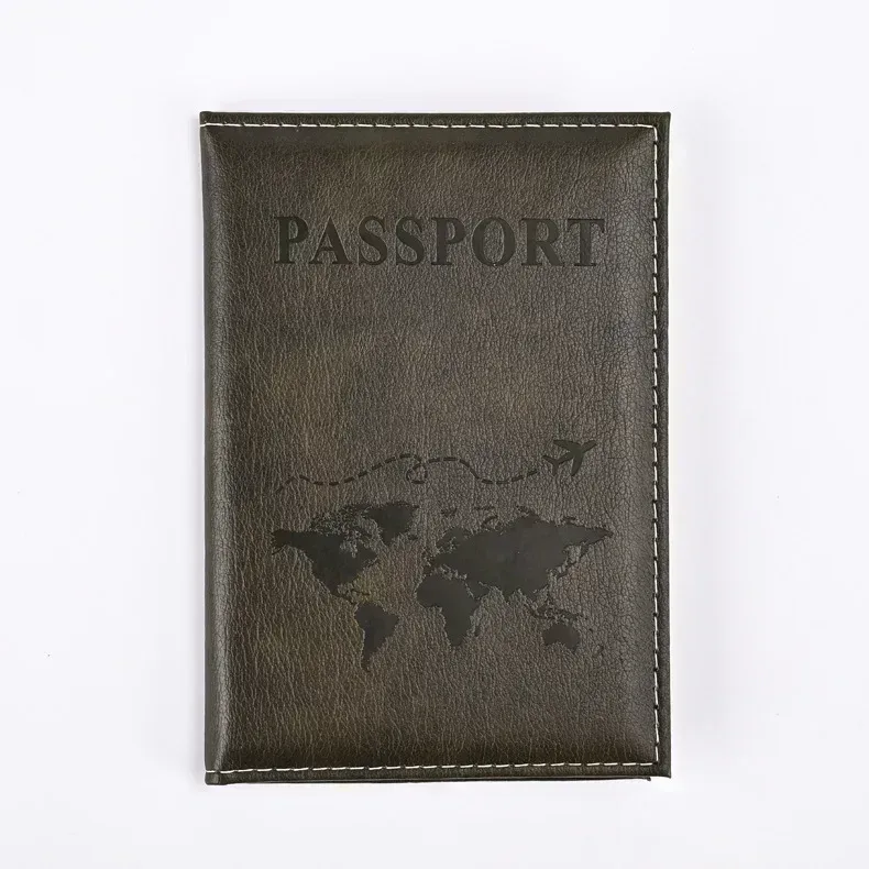 1 pièces sac de couverture de passeport pour femmes hommes pu leathaer mode voyage porte-passeport étui id nom cartes de visite pochette de protection