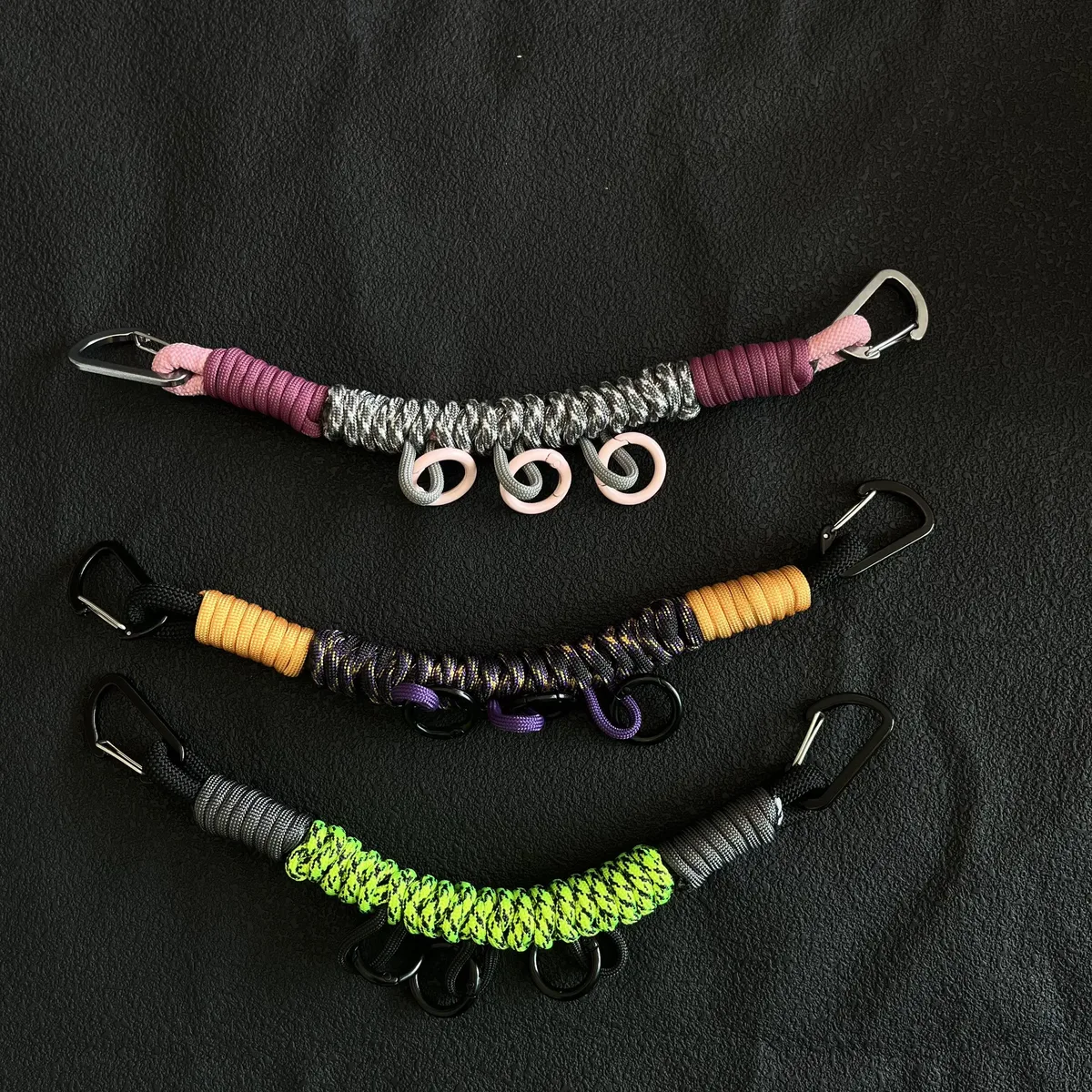 accessoires de sangle de sac multifonction en paracorde tressée à la main pour modification tactique extérieure diy, corde de suspension pour sac à dos