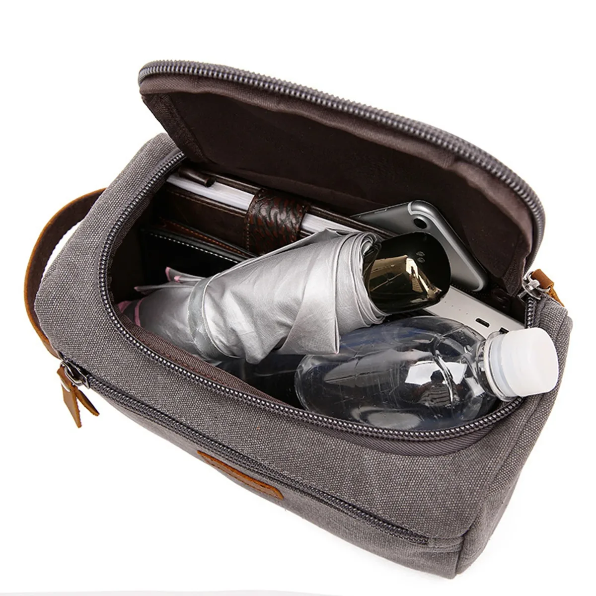 trousse de toilette de voyage multifonctionnelle avec poignée, facile à transporter, légère, pour hommes et femmes, vacances