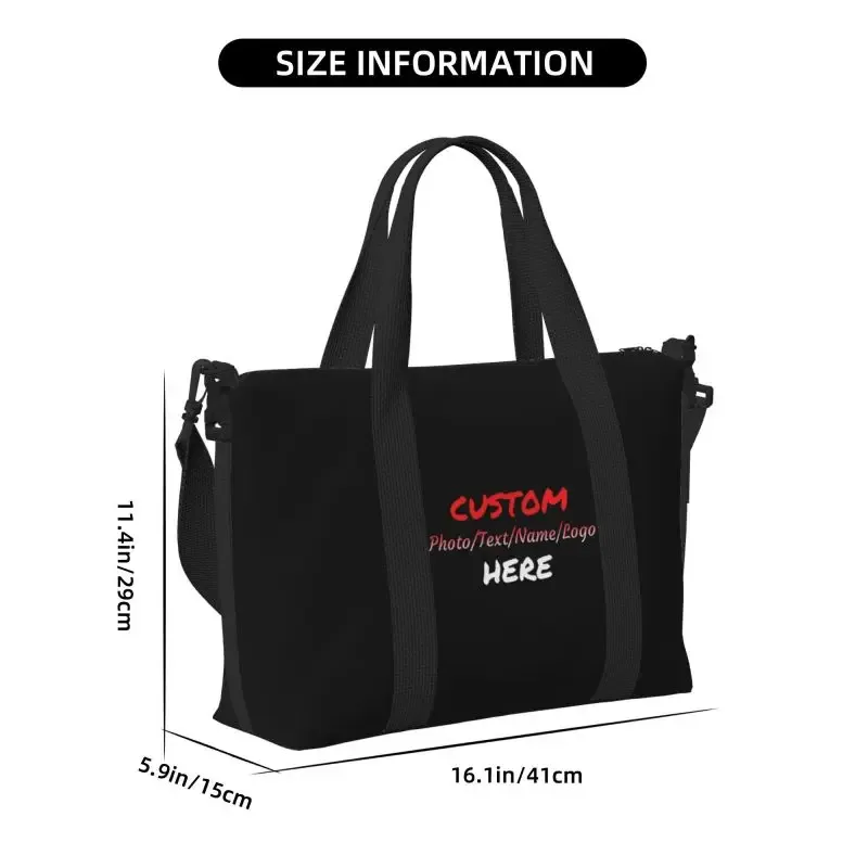 personnalisez votre conception texte photo impression sacs de sport personnalisé durable week-end sac de nuit 