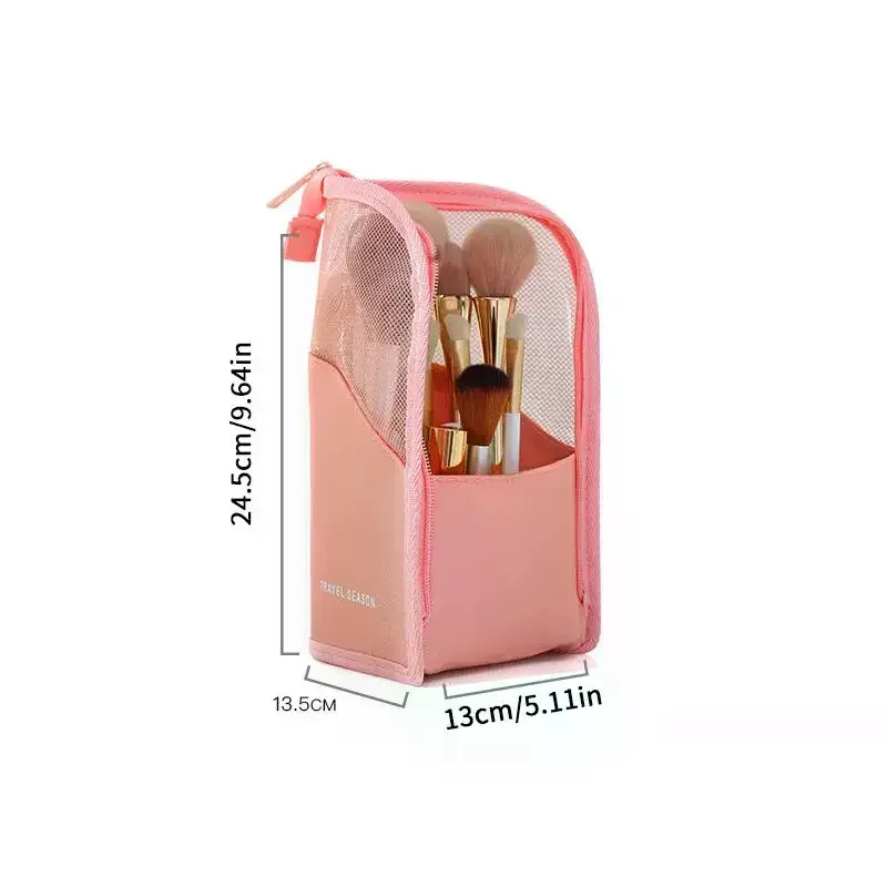 étui à pinceaux de maquillage avec fermeture éclair, sac cosmétique, organiseur de pinceaux de maquillage, sac de voyage étanche pour pinceaux de maquillage