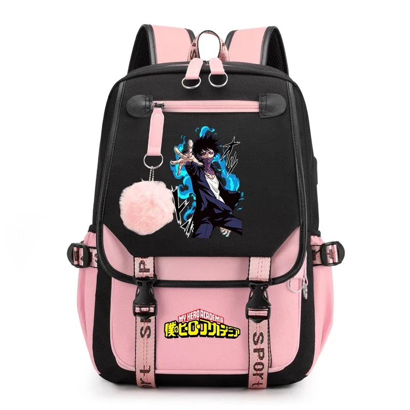 sac à dos d'étudiant imprimé my hero academia, léger et décontracté, pour filles, pour l'école et les voyages