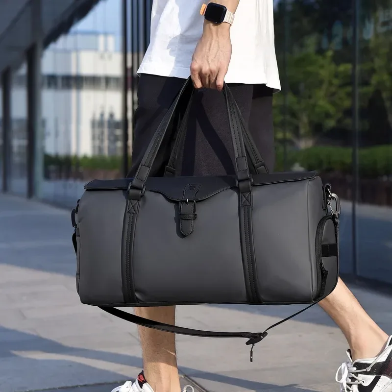 Sacs de voyage décontractés pour hommes, sac bandoulière, grande capacité, sacs à main pour bagages, sacs à main pour voyages d'affaires, sacs de voyage imperméables pour hommes