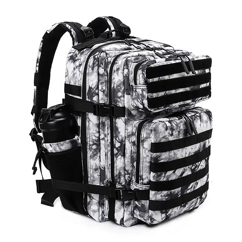 sacs à dos tactiques d'extérieur 45l, sac de sport d'athlète de grande capacité pour fitness, sport, entraînement, randonnée, avec porte-bouteille