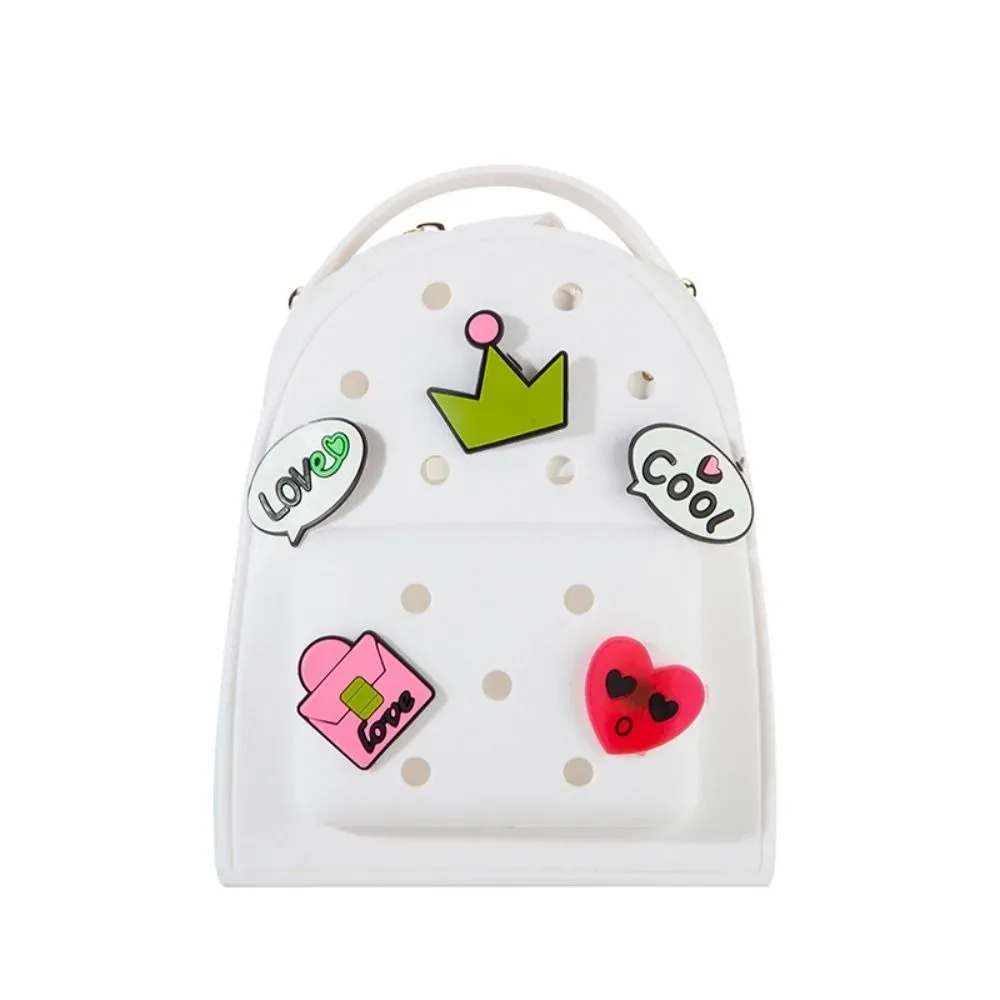 sac à dos en silicone à bretelles réglables, dessin animé, fermeture éclair, étanche, durable, doux, pour la maternelle, pour dames