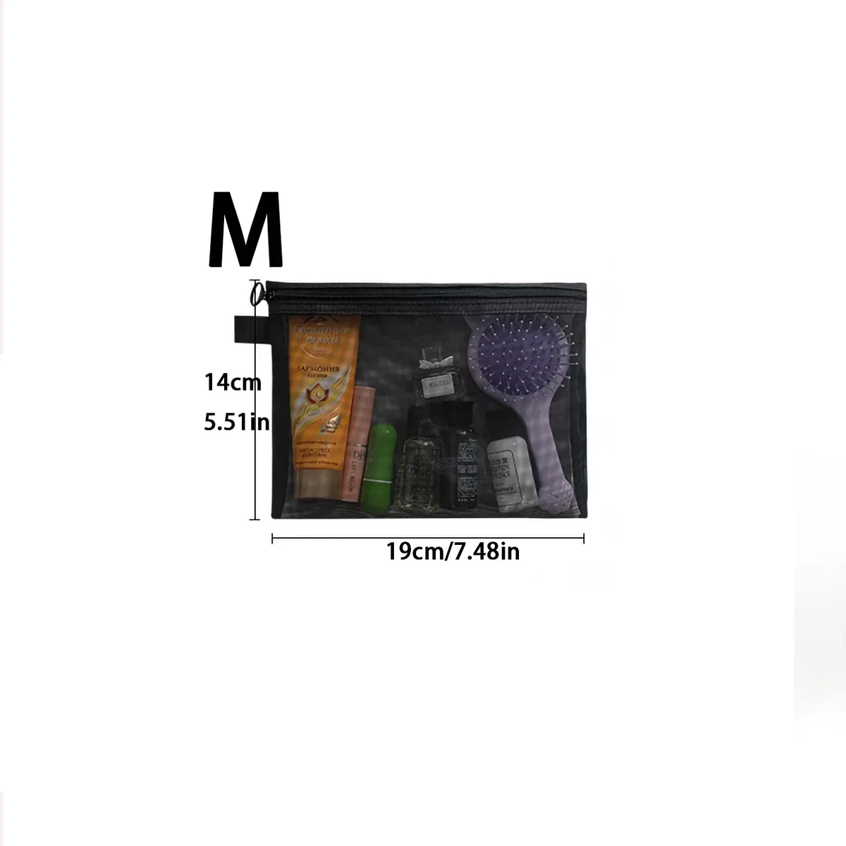 sacs cosmétiques transparents en maille pour femmes, trousse de maquillage noire, trousse de toilette portable, organiseur de voyage, pochette de rangement pour rouge à lèvres, cadeau