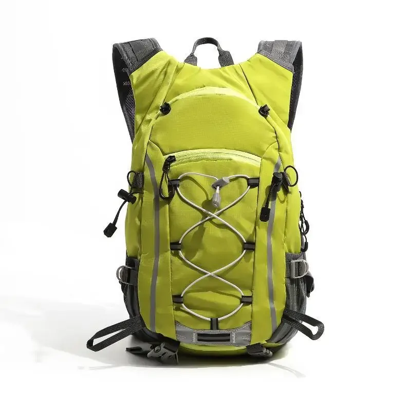 sac à dos de randonnée léger avec bandes réfléchissantes, sangle réglable, poche externe en mesh, support pour bâton de trekking, porte-bouteille et compartiment pour ordinateur portable