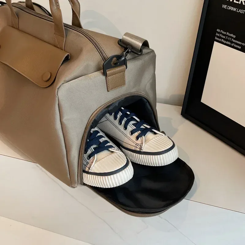 sacs de sport imperméables pour femmes, sacs multifonctions de séparation sec et humide, sac à bandoulière pour entraînement physique, yoga, avec sac à chaussures