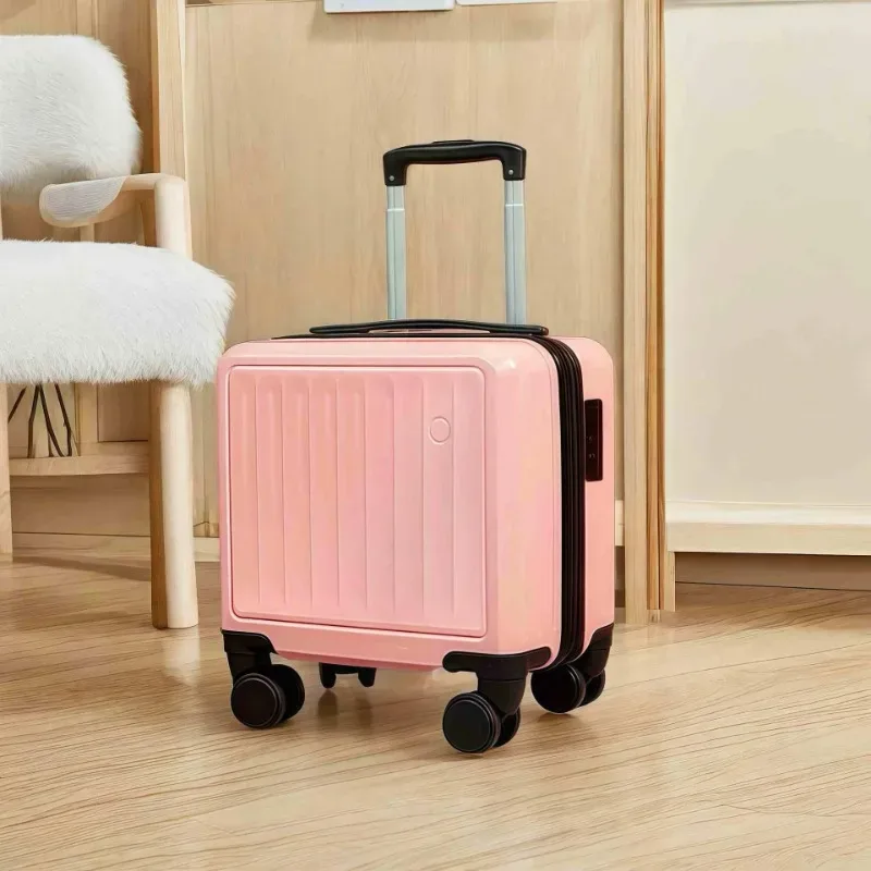 bagage à main léger abs 18 pouces, étanche, roue rotative universelle, serrure de voyage, valise, poignée à 2 sections pour moins de 160cm