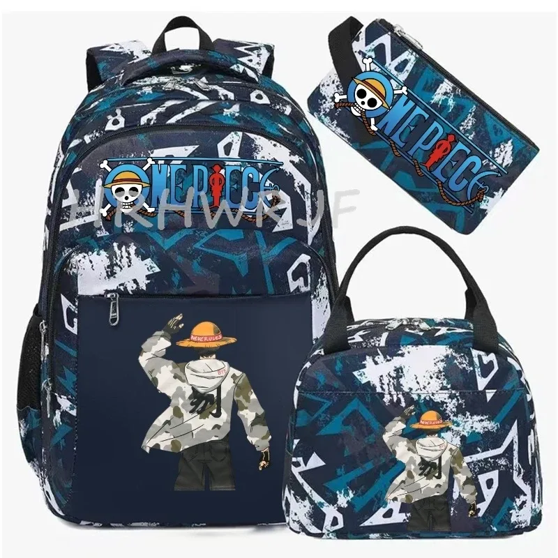 sac à dos one piece monkey d luffy, sac à dos de loisirs unisexe, sac de voyage pour ordinateur portable, sac d'école léger et décontracté, mochilas