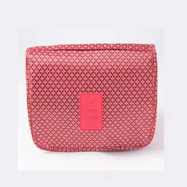 sac de toilette portable imperméable avec crochet, organiseur de maquillage multifonctionnel pour femmes, idéal pour les voyages
