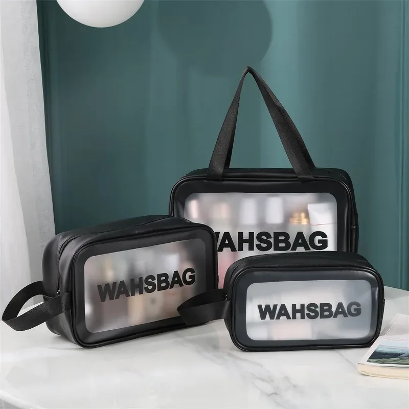 trousse de toilette de voyage transparente et imperméable, organisateur de maquillage portable, sac de rangement pour articles de toilette pour hommes, tailles s/m/l