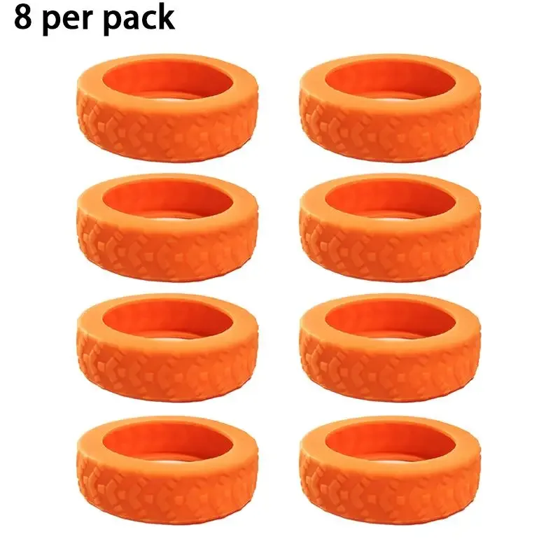 housse de protection pour roues de bagages, 8 pièces, housse en silicone silencieuse et accessoires universels de réduction du bruit, texture épaisse en silicone
