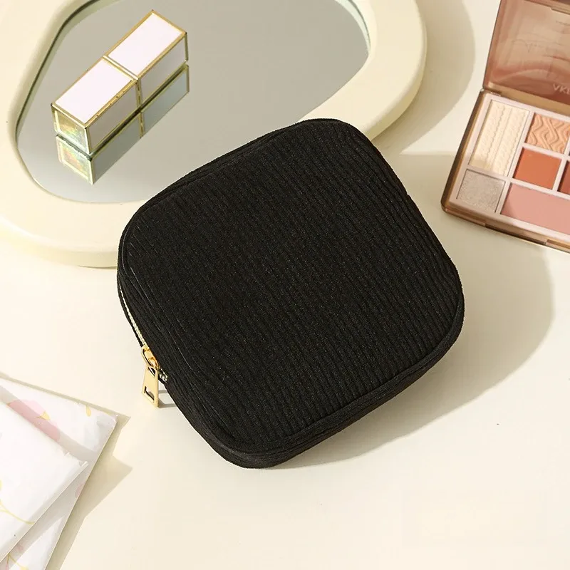 2025 mode maquillage rouge à lèvres serviettes hygiéniques étui mini pochette de rangement cosmétique femmes ins voyage organisateur sacs petite pochette